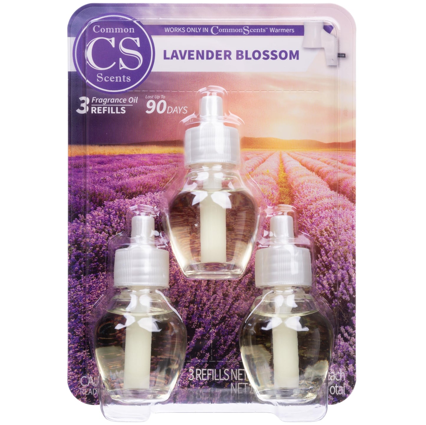 Common Scents Fragrance Oil Refill - Essential Oils for Diffusers Aromatherapy Oils & Diffuser Oil Scents for Home - Pack of 3 Diffuser Oils - 2.03 Fl Oz Lavender Blossom