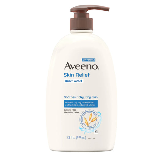 Aveeno Active Naturals Skin Relief Body Wash Fragrance Free 33 fl. oz