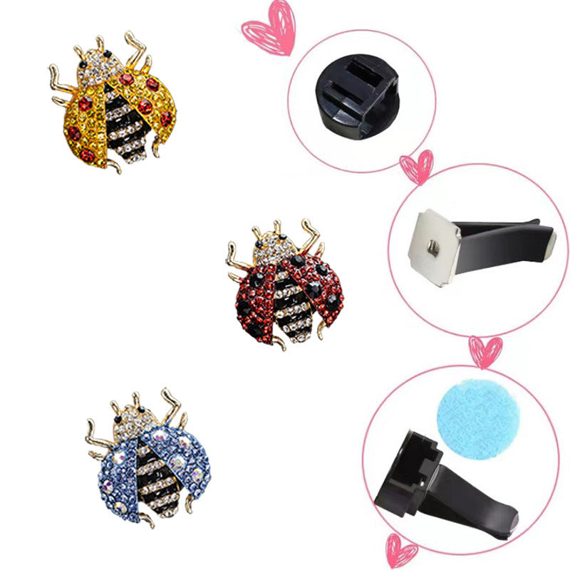 Cute Ladybug Car Air Vent Perfume Clip for Aromatherapy
