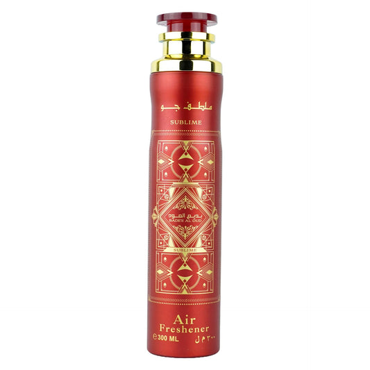 Badee Al Oud Sublime Air Freshener by Lattafa Perfumes 300mL Spray 10.14 Ounce (Pack of 1) Red