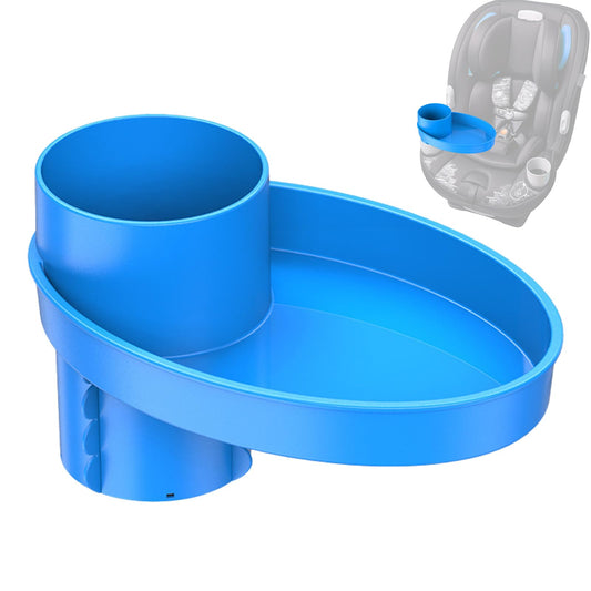 Car Seat Cup Holder Snack TrayRotating Car Seat Cup Holder Snack Tray for Kids | Car Seat Food Tray for ToddlerStorage Tray Stroller Snack Tray for Most Car SeatsStroller Snack Tray