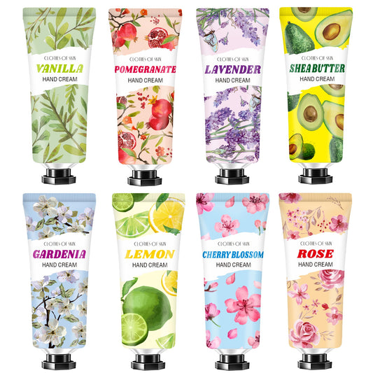8 PACK Hand Cream Christmas Gifts for WomenTravel Size in Bulk Lotions for Dry HandsMini Hand Lotion for Mothers Day Gifts Valentine Day Gift Appreciation Gift Baby Shower Party Gift Birthday Gift